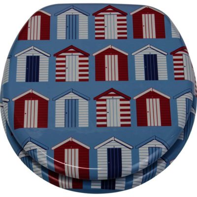 Beach Hut Toilet Seat - Beech.